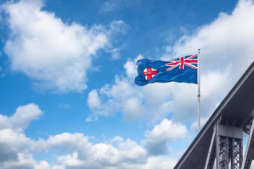 Flag of New South Wales Sydney harbor bridge Australia