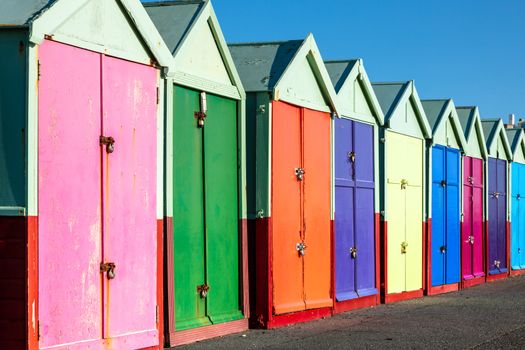 Colorful Brighton beach huts