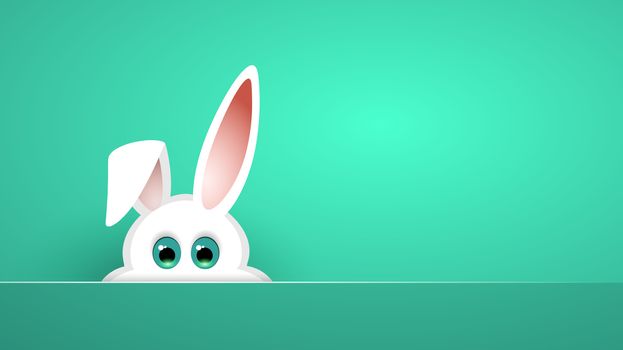 An illustration of a cute easter bunny background