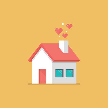 House icon with hearts