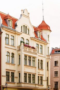 Historical buildings in the Old Town in Torun, Poland