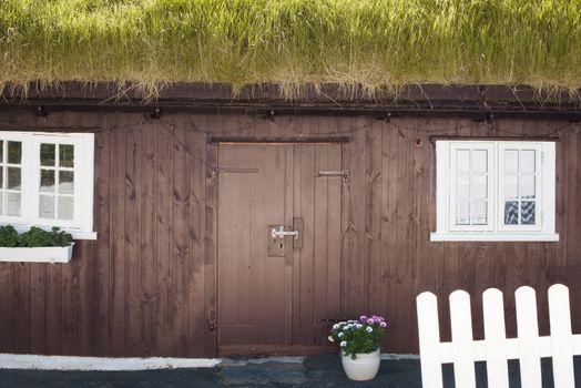 Grass-roofed House  Faroe Islands