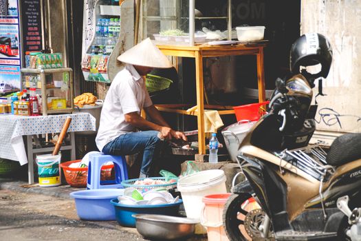 Vietnamese Street Food Vendor