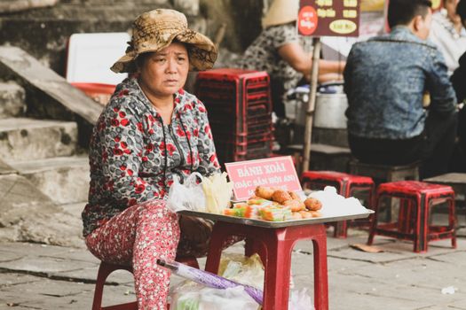 Editorial. Vietnamese Street Food Vendor