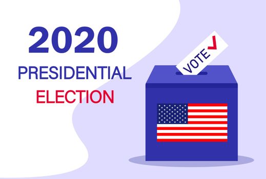 2020 vote presidential election vector template. Presidential Election 2020 in United States.
