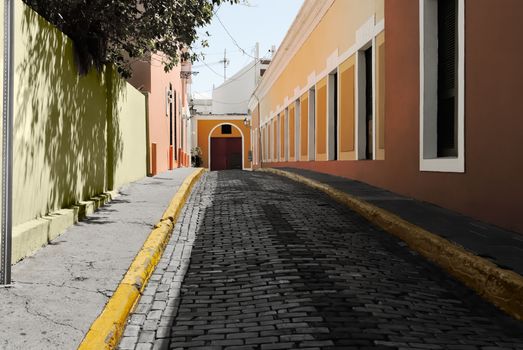 Alley In The Old City Of San Juan, Puerto Rico