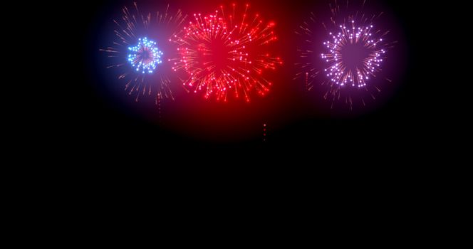 Abstract background of Spectacular Fireworks and fantastic wonde