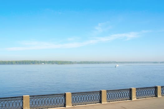 View on the coast of river Volga