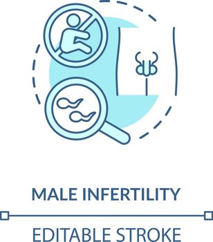 Male infertility concept icon