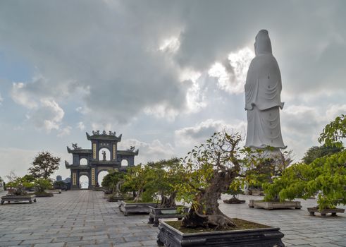Vietnam White statue Lady Buddha