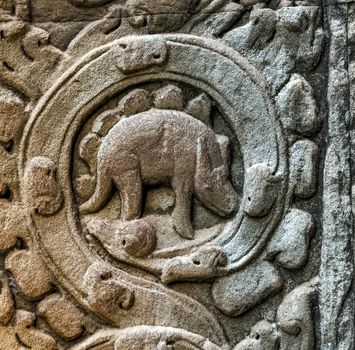 art of ancient Hindu god stone Cambodia. Ancient Khme