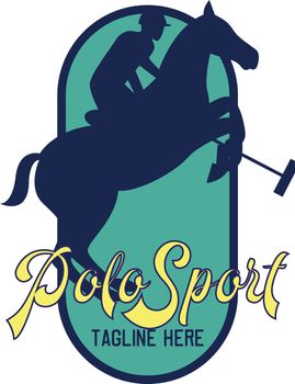 polo sport logo with text space for your slogan / tag line, vector illustration
