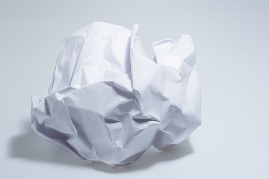 White Paper White crumpled into a ball