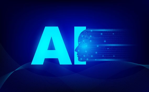 Artificial intelligence robot technology letter background