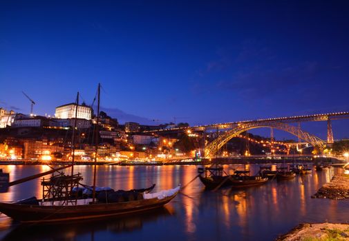  Porto, old town skyline with the Douro river.
