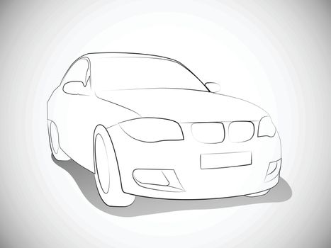 Vector Outlines of front Sports Cars