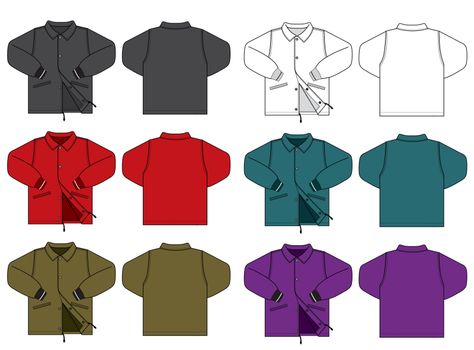 Illustration of men's jacket / color variations