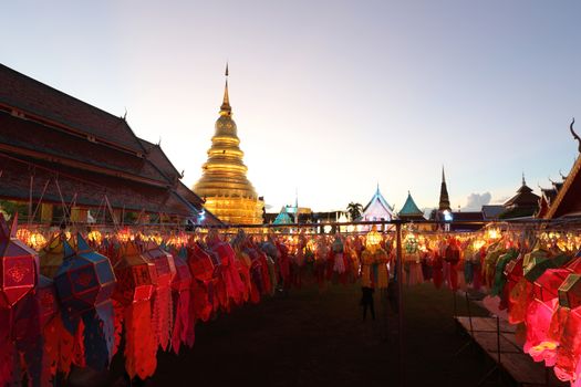 Lantern with Thai pagoda 