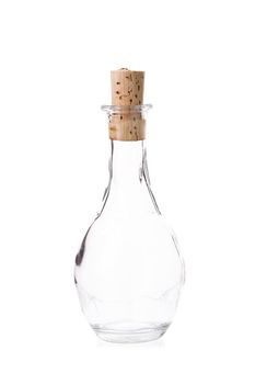 Retro wine bottle isolated on a white background