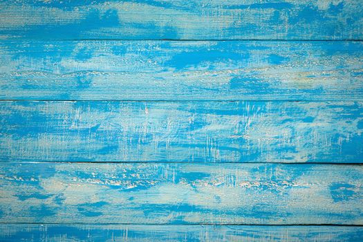 Old Blue Wood Slats Rustic Shabby Horizontal Background