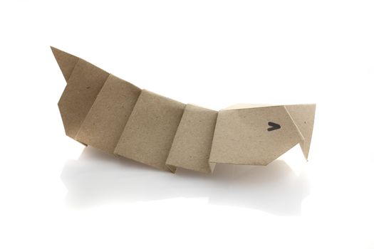 Origam iLuna Moth Caterpillar by recycle papercraft