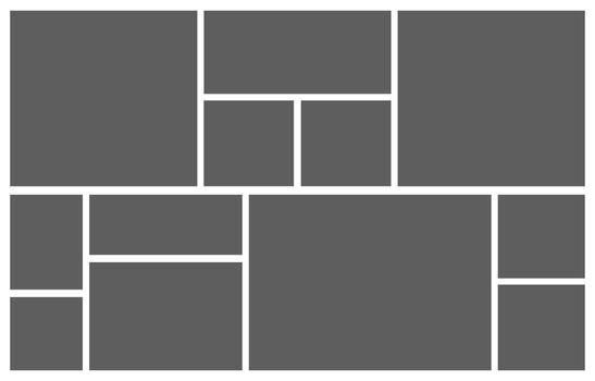 Collage grid. Mood board photo mosaic. Photomontage vector illustration.