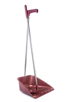 dung shovel in front of white background