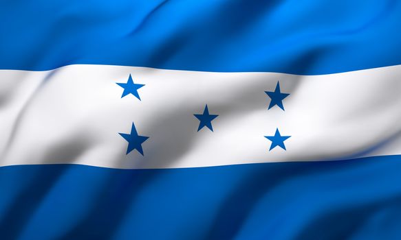 Flag of Honduras blowing in the wind