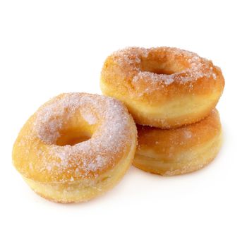Sugary donuts isolated over a white background