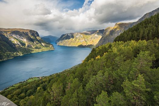 Aurlandsfjord near Aurland, Sogn og Fjordane, Norway