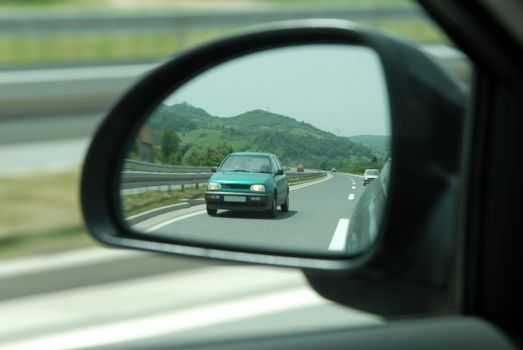 rear mirror view
