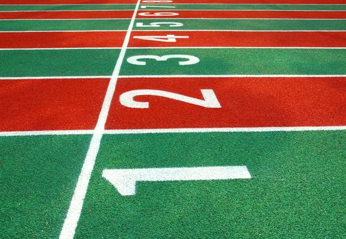 Starting Line of a Running Track