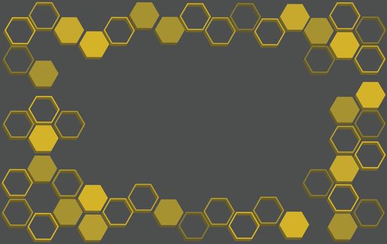 bee hive hexagon and space background
