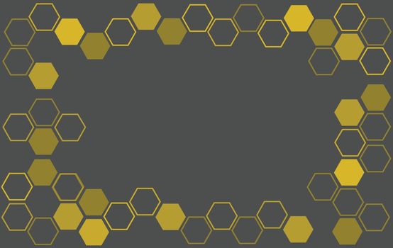bee hive hexagon and space background