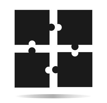 puzzle icon on white background. flat style. puzzle icon for you