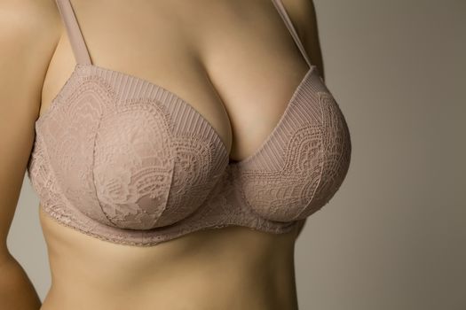 Beautiful big breasts in bra
