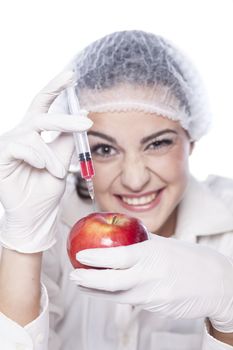 malicious chemist injected some liquid in apple