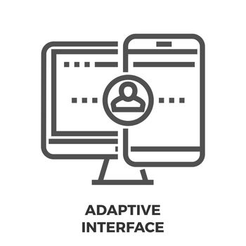 Adaptive Interface Line Icon