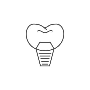 Implants Dentistry Line Icon