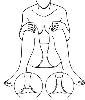 Drawing lesson of a seated woman. Drawing cowards and lower body. tutorial