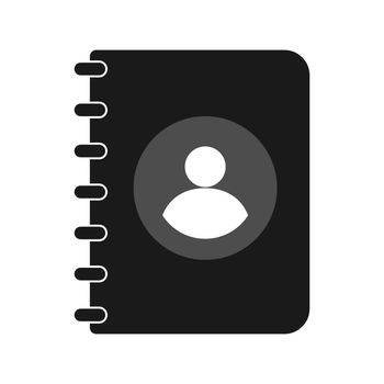 Notebook or address book, flat design