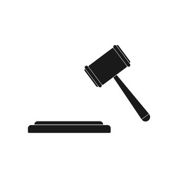 Law and order, flat design, simple icon