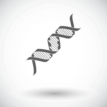 DNA. Single flat icon on white background. Vector illustration.