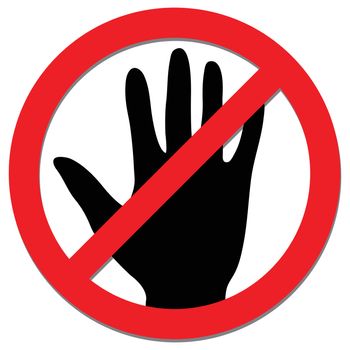 Do not touch sign for Coronavirus concept