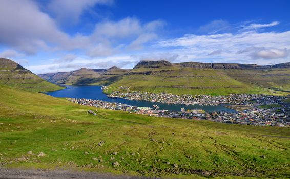 City of Klaksvik on Faroe Islands, Denmark