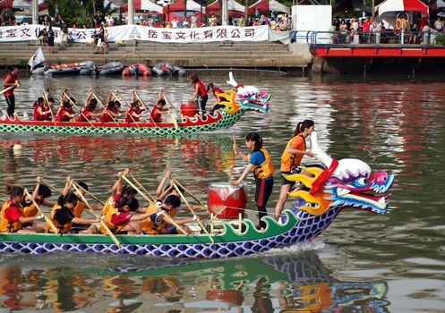 Scene from the 2012 Dragon Boat Races in Kaohsiung, Taiwan