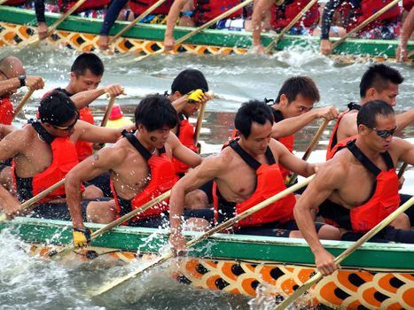 Scene from the 2012 Dragon Boat Races in Kaohsiung, Taiwan