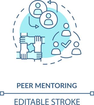 Peer mentoring concept icon