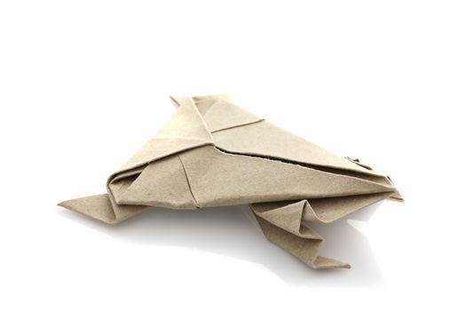 Origami frog by recycle papercraft