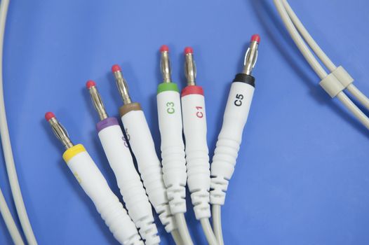 Electrode jack plugs of an ECG machine